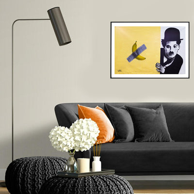 CHARLIE CHAPLIN AND HIS BANANA
